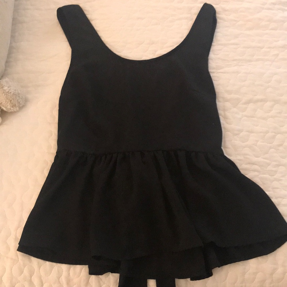 Black tank with open back
